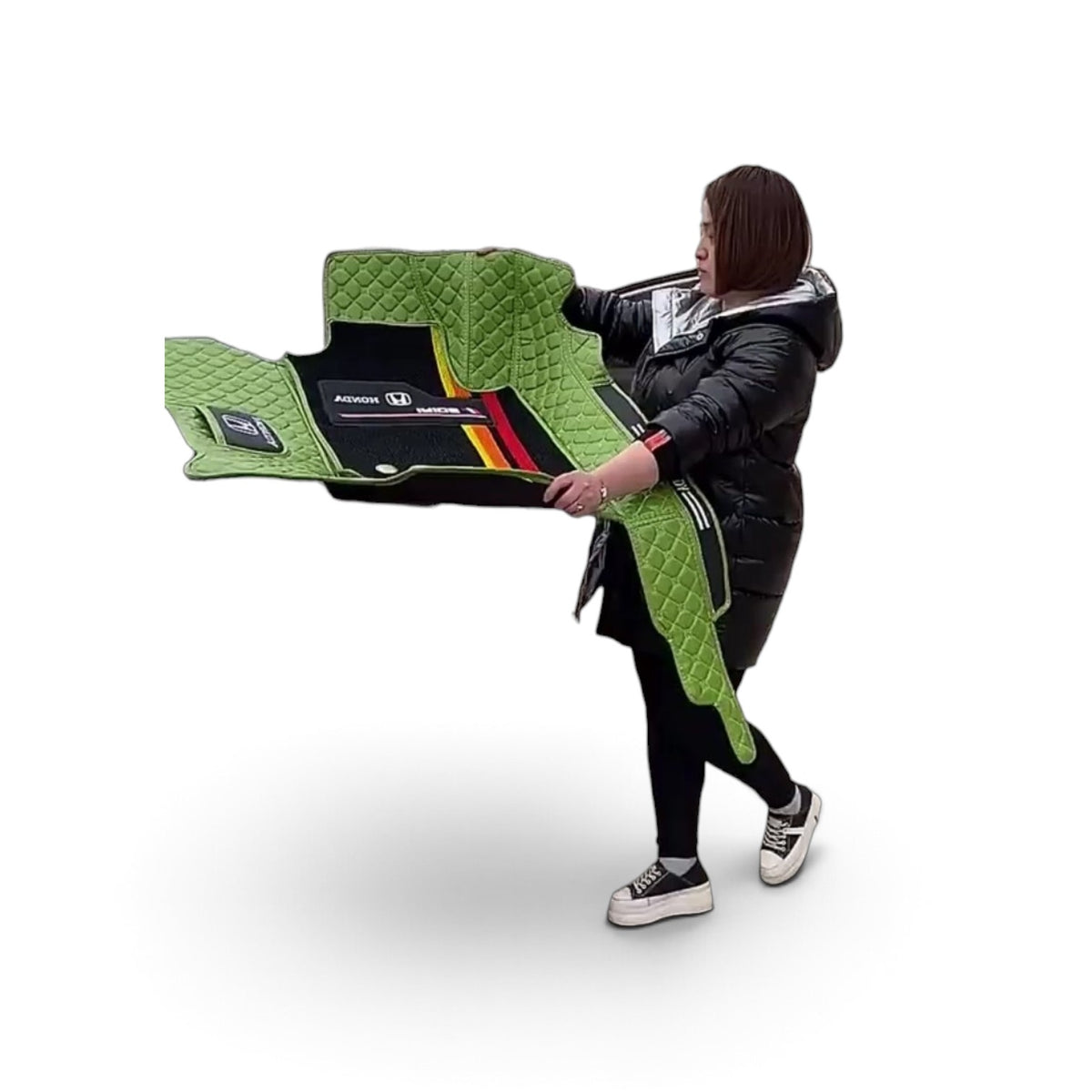 Alfombras Impermeables Dobles Hechas de Cuero Ecológico Artificial Versión Premium