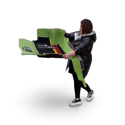 Alfombras Impermeables Dobles Hechas de Cuero Ecológico Artificial Versión Premium