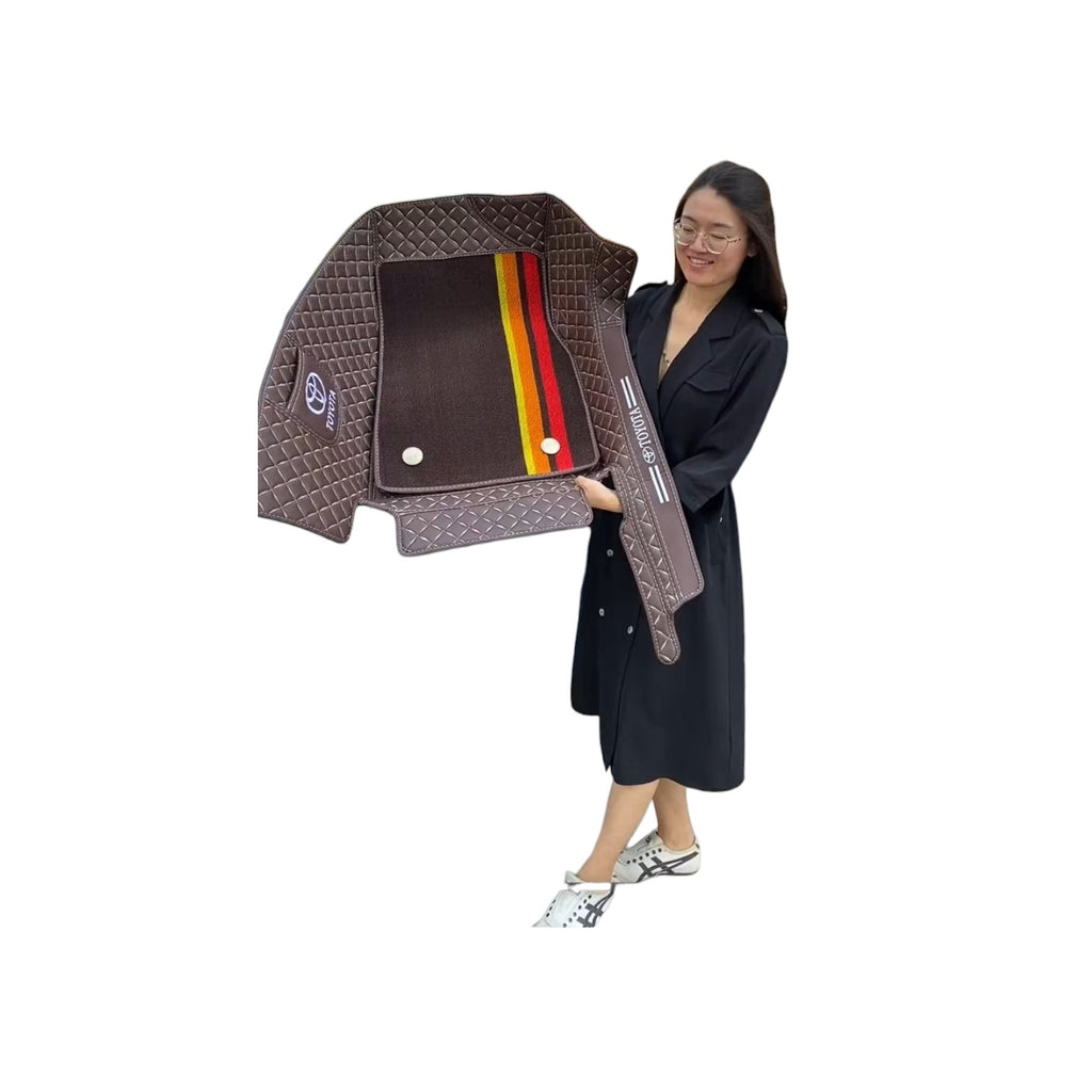 Alfombras Impermeables Dobles Hechas de Cuero Ecológico Artificial Versión Premium