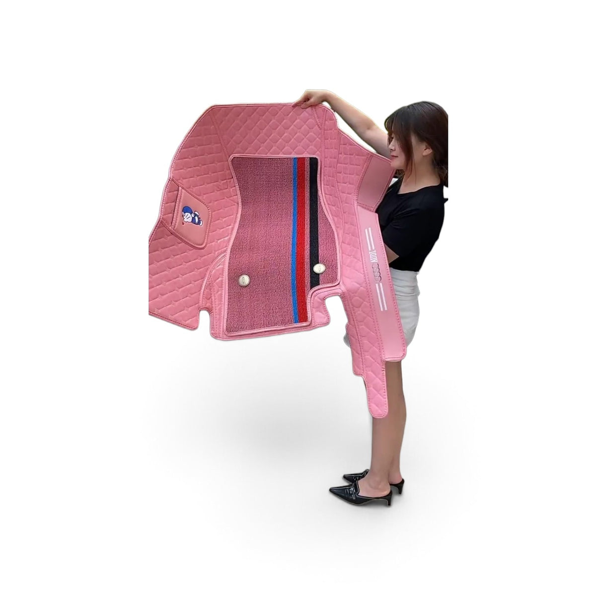 Alfombras Impermeables Dobles Hechas de Cuero Ecológico Artificial Versión Premium