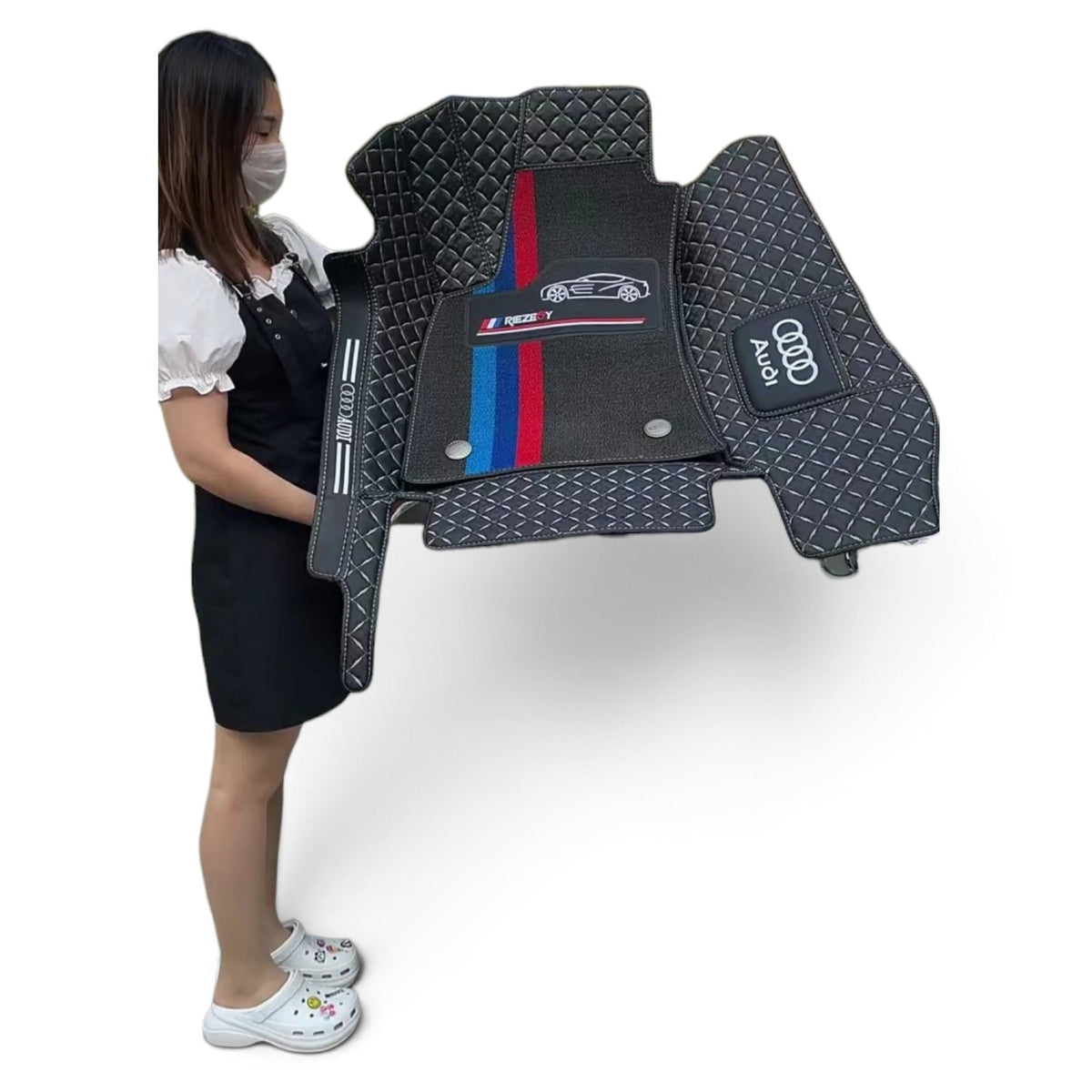 Alfombras Impermeables Dobles Hechas de Cuero Ecológico Artificial Versión Premium