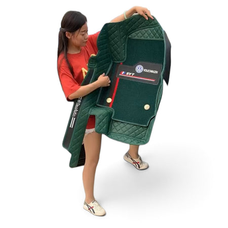 Alfombras Impermeables Dobles Hechas de Cuero Ecológico Artificial Versión Premium