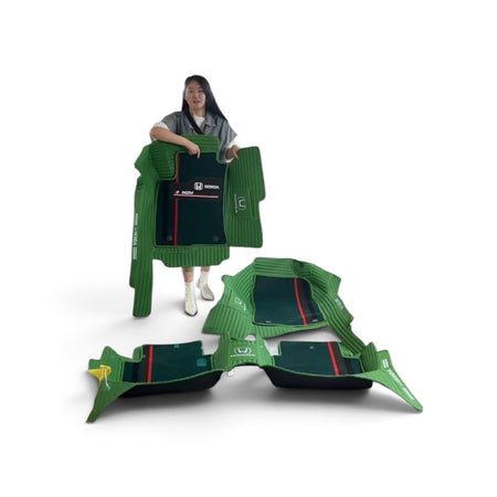 Alfombras Impermeables Dobles Hechas de Cuero Ecológico Artificial Versión Premium