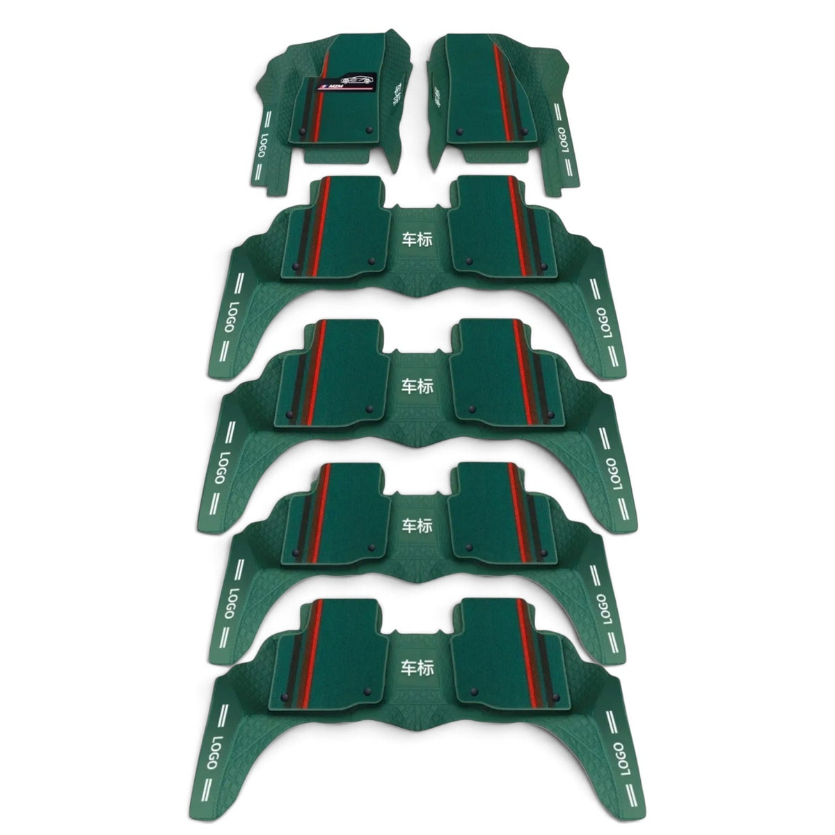 Alfombras Impermeables Dobles Hechas de Cuero Ecológico Artificial Versión Premium