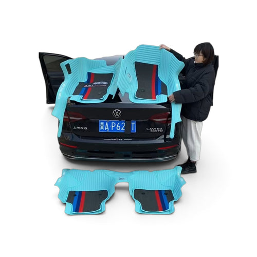 Alfombras Impermeables Dobles Hechas de Cuero Ecológico Artificial Versión Premium