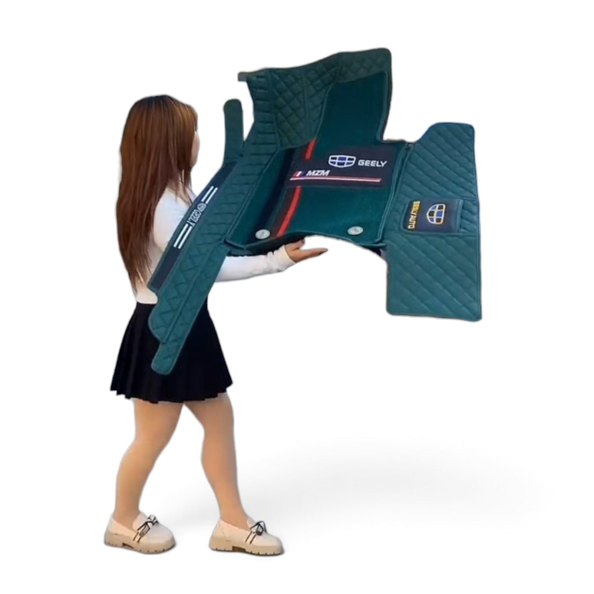 Alfombras Impermeables Dobles Hechas de Cuero Ecológico Artificial Versión Premium