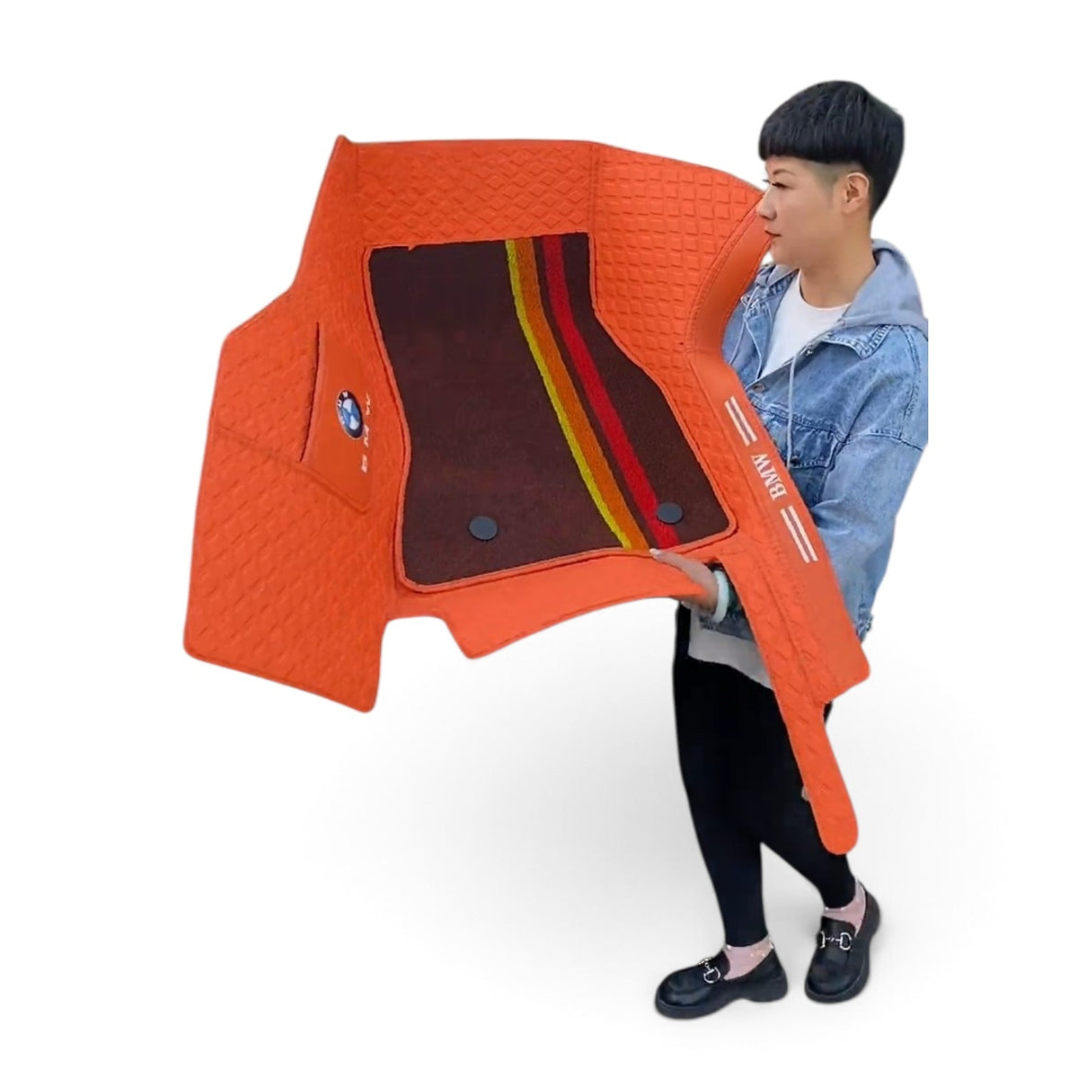 Alfombras Impermeables Dobles Hechas de Cuero Ecológico Artificial Versión Premium