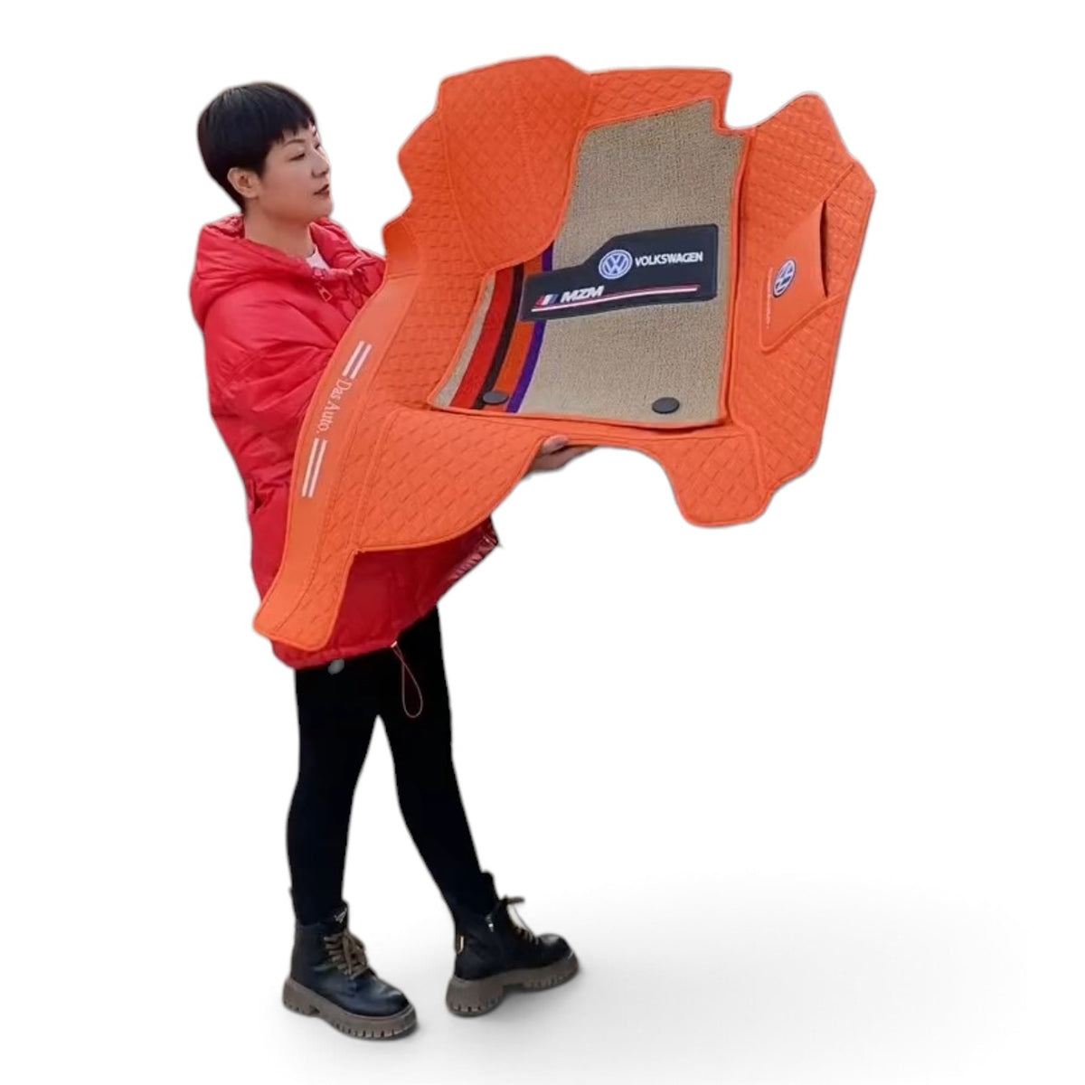 Alfombras Impermeables Dobles Hechas de Cuero Ecológico Artificial Versión Premium