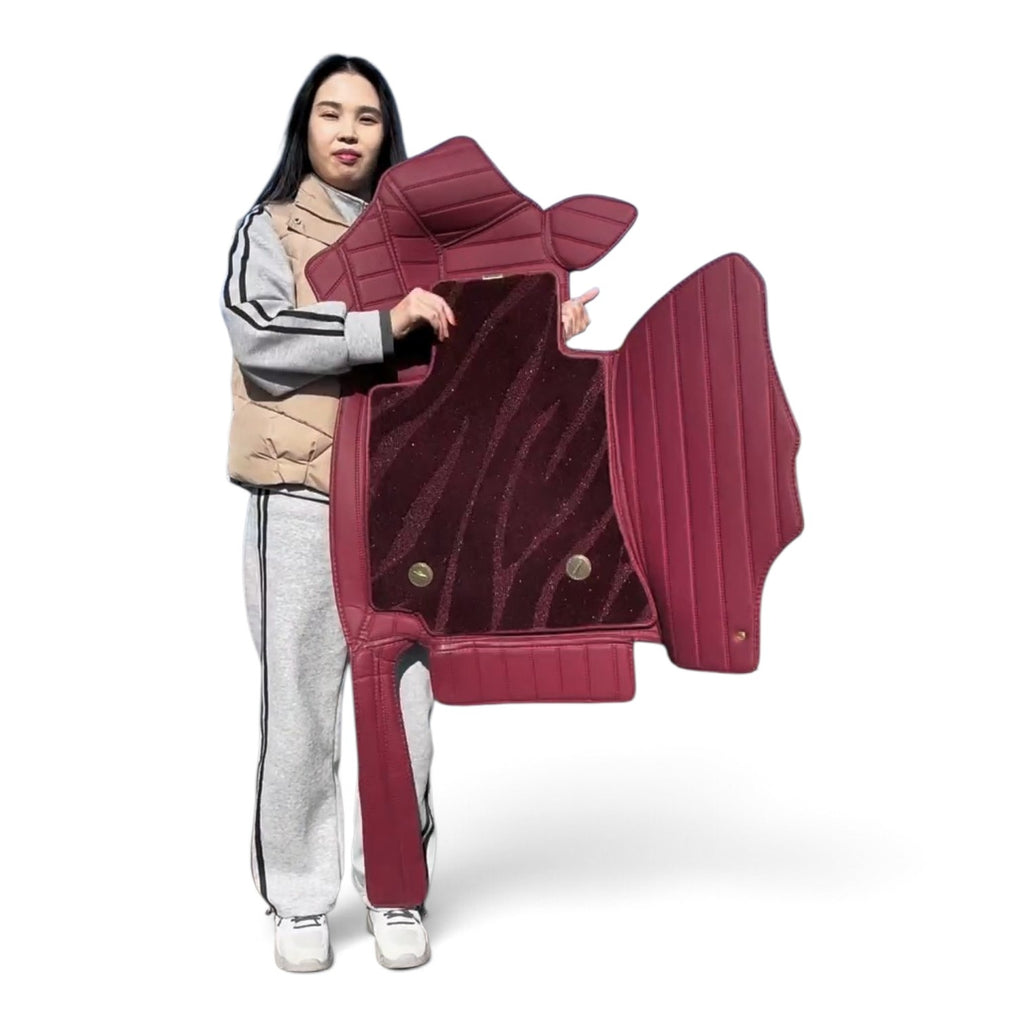 Alfombras Impermeables Dobles Hechas de Cuero Ecológico Artificial Versión Premium
