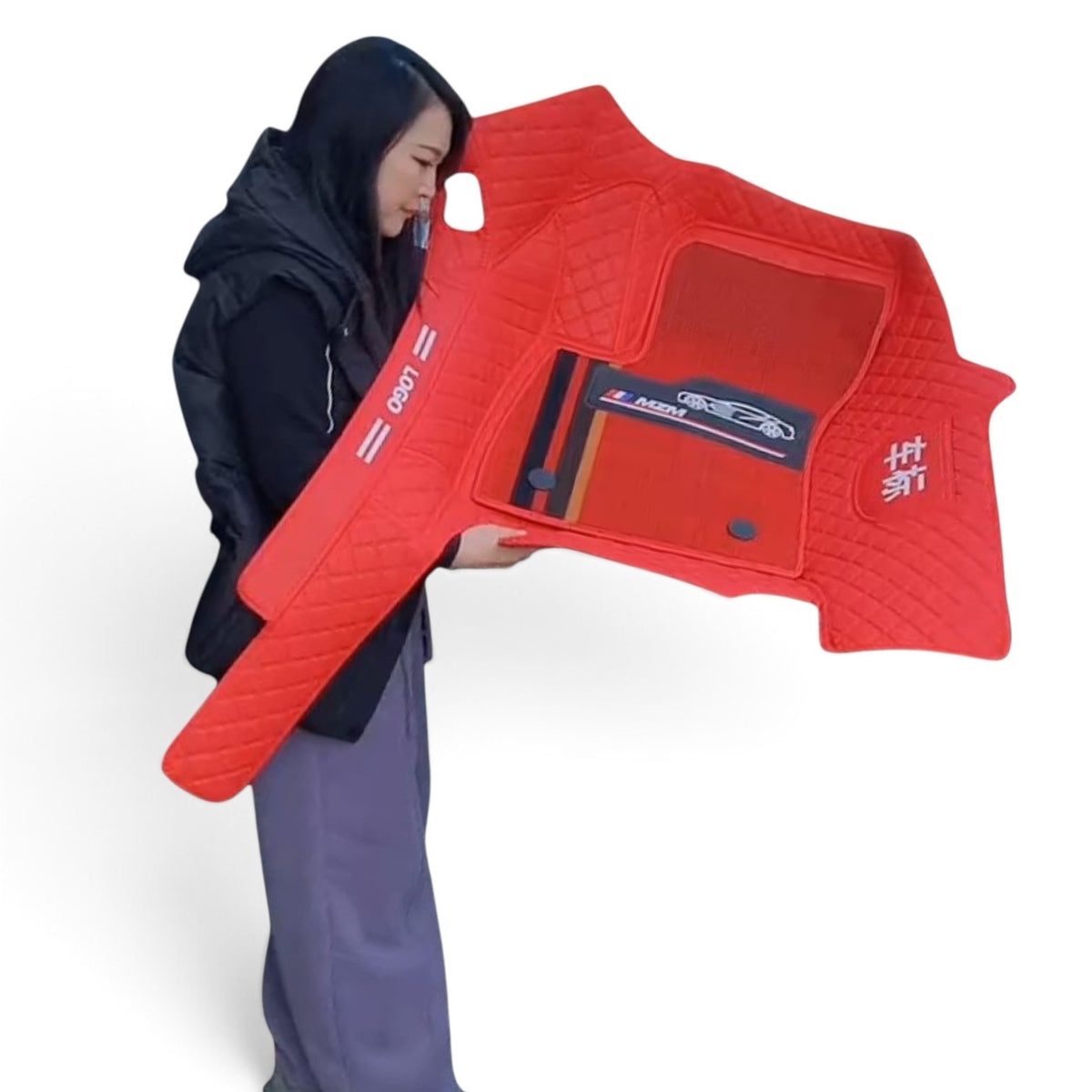 Alfombras Impermeables Dobles Hechas de Cuero Ecológico Artificial Versión Premium
