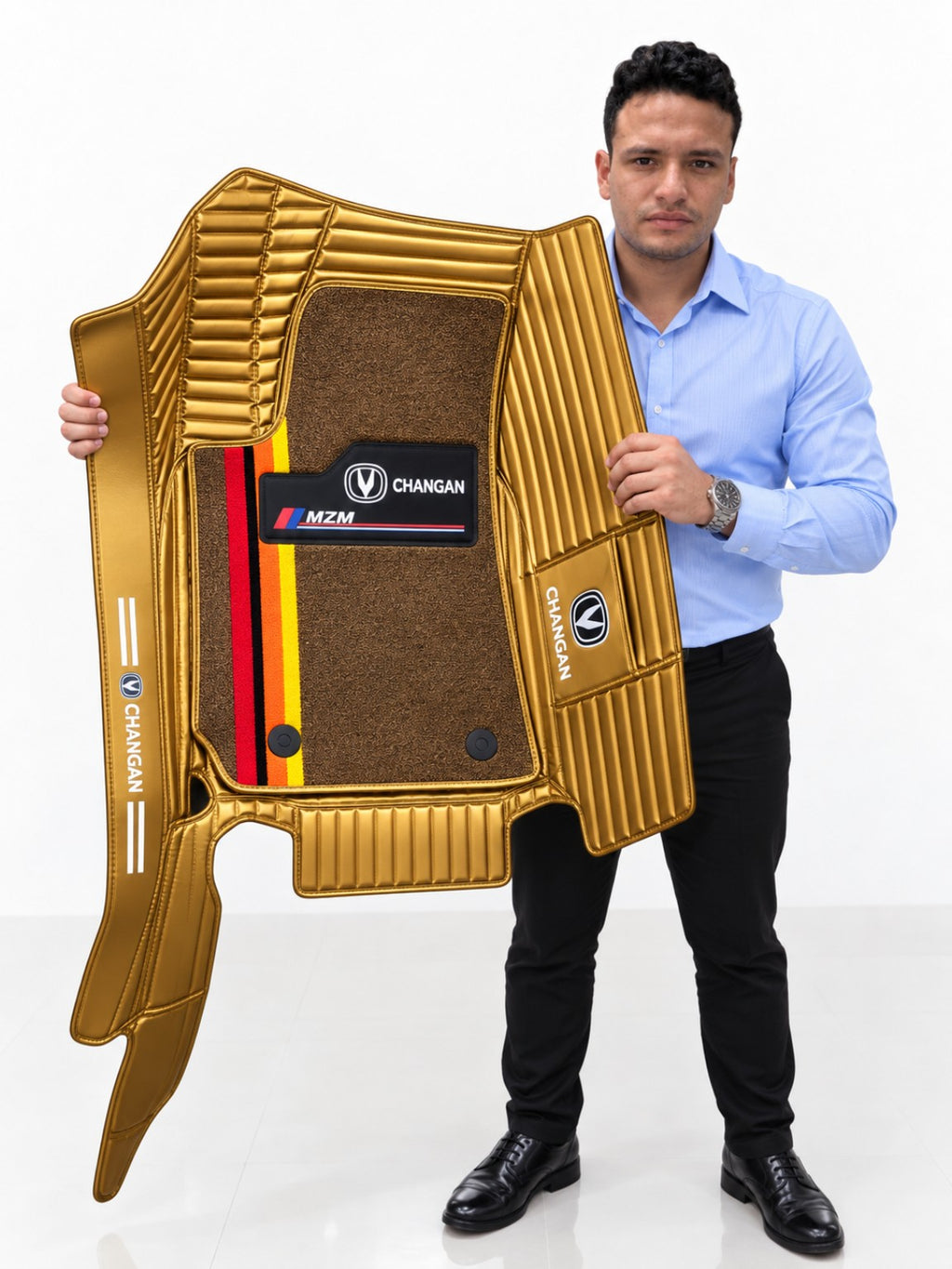 Alfombras Impermeables Dobles Hechas de Cuero Ecológico Artificial Versión Premium