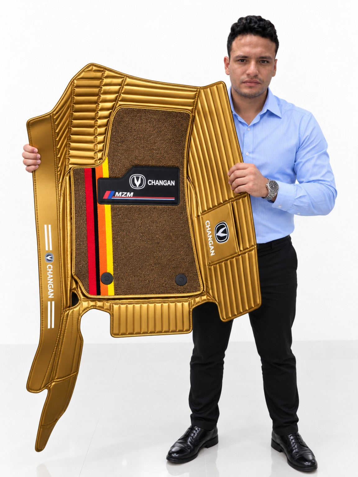 Alfombras Impermeables Dobles Hechas de Cuero Ecológico Artificial Versión Premium