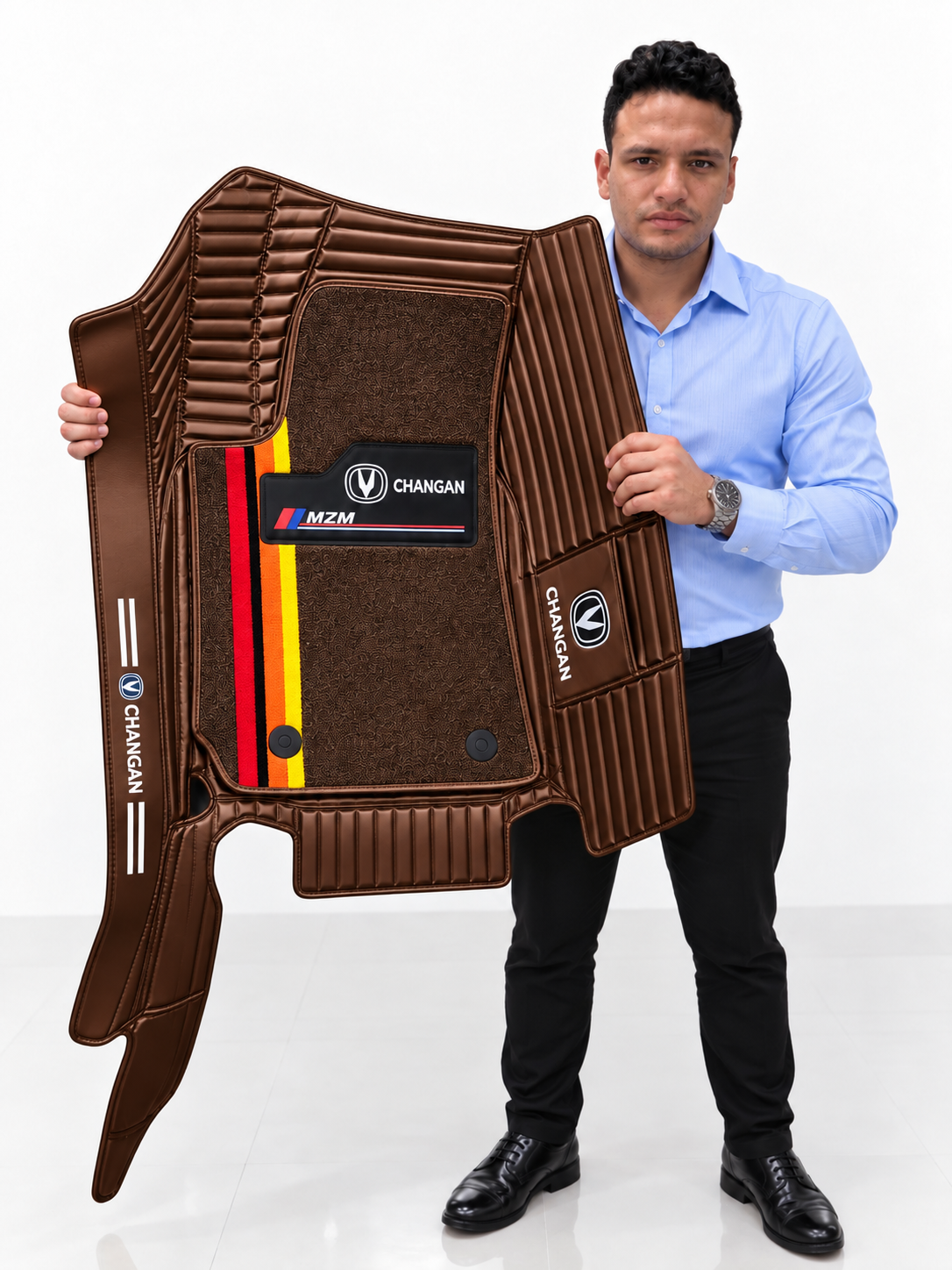 Alfombras Impermeables Dobles Hechas de Cuero Ecológico Artificial Versión Premium